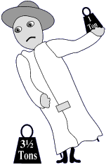 Giant tilting due to off centre weight